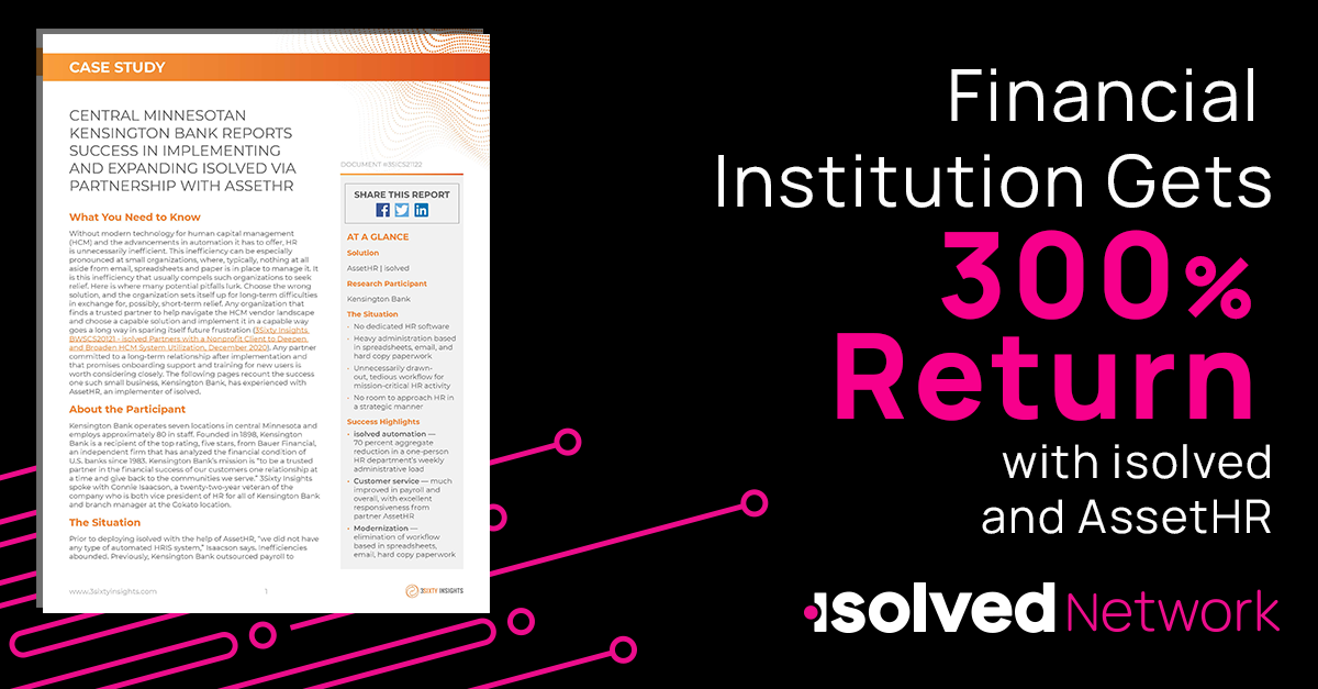 Kensington Bank Case Study isolved HCM